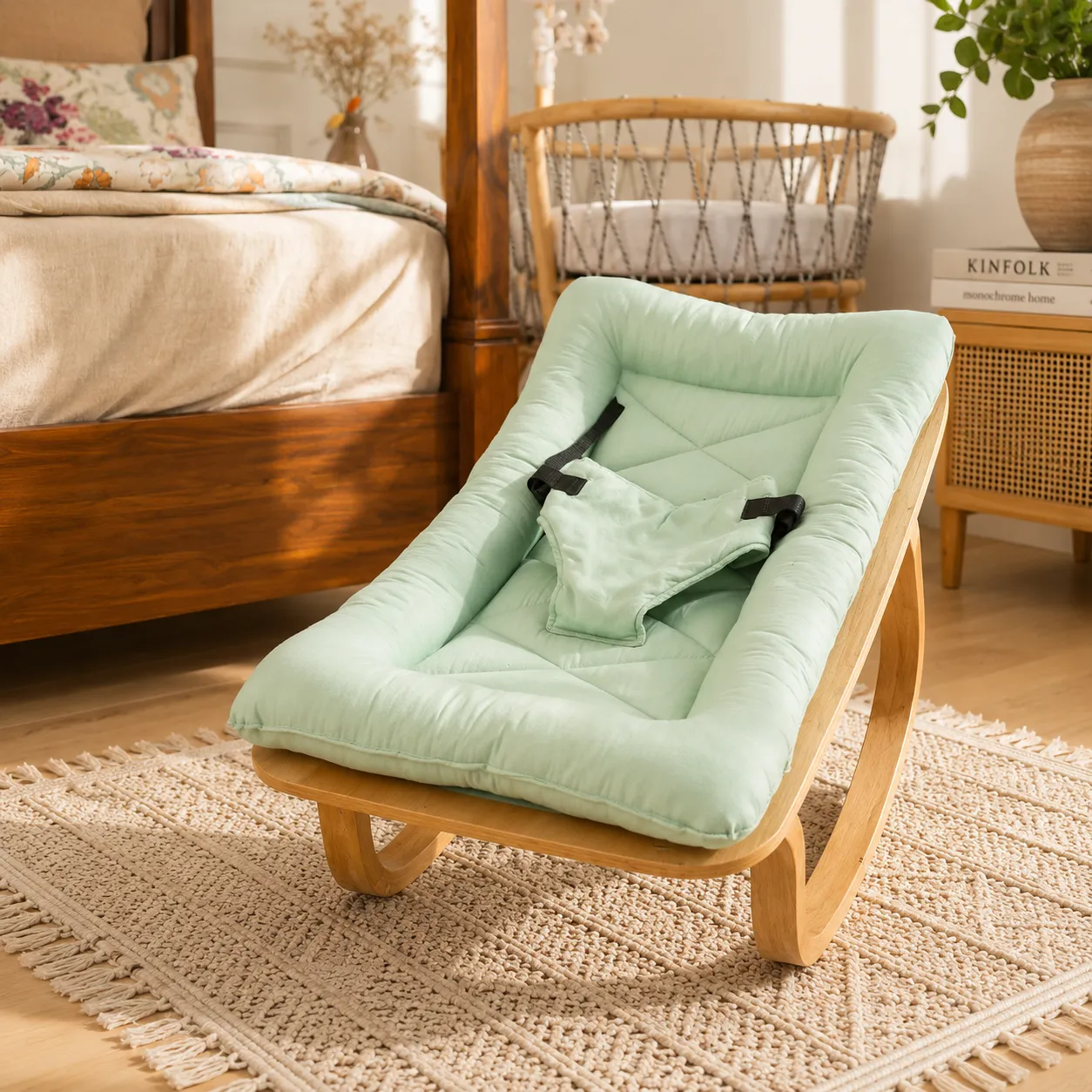 premium ergonomic wooden baby bouncer & rocker premium ergonomic wooden baby bouncer & rocker