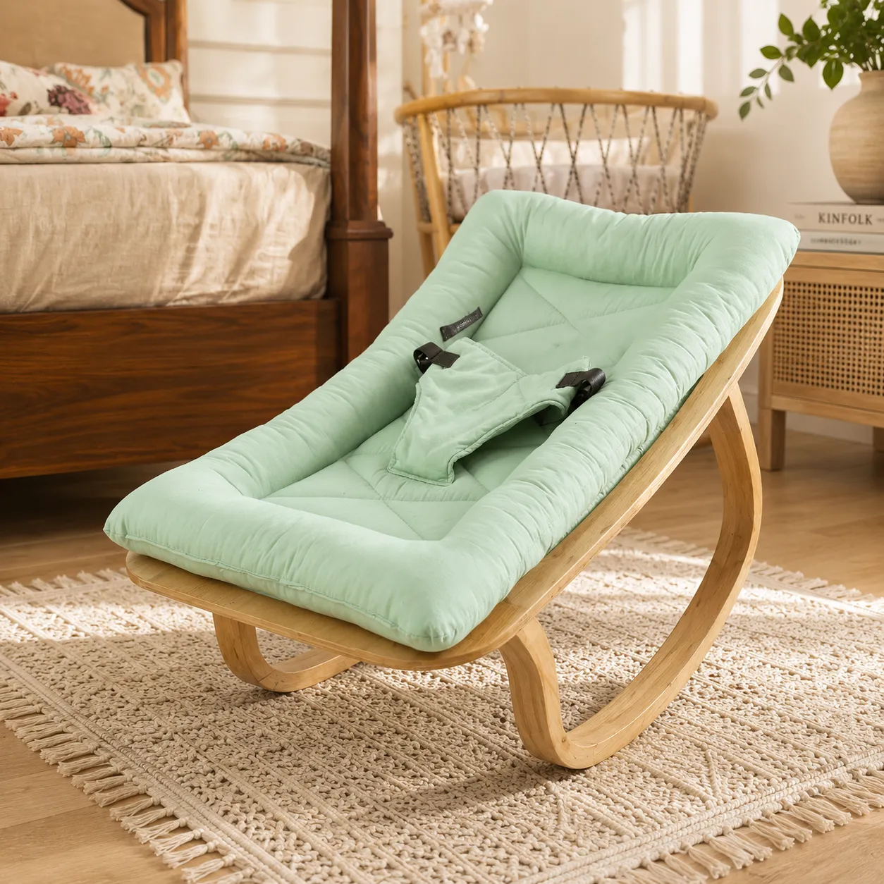 premium ergonomic wooden baby bouncer & rocker premium ergonomic wooden baby bouncer & rocker