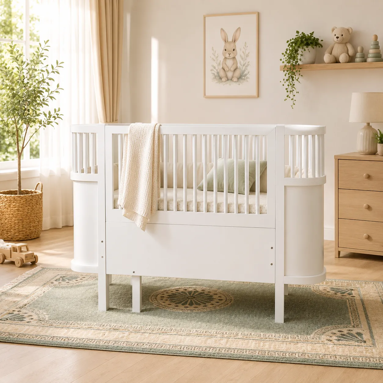 Wooden Baby Cot & Toddler Bed Wooden Baby Cot & Toddler Bed