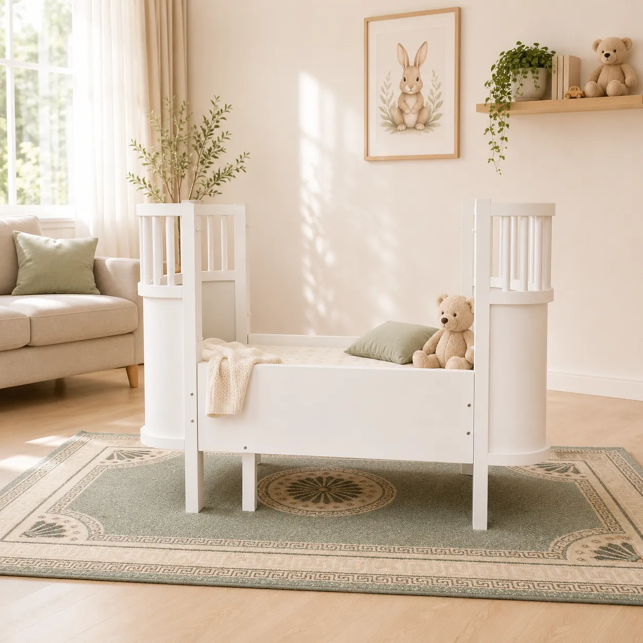 Wooden Baby Cot & Toddler Bed Wooden Baby Cot & Toddler Bed