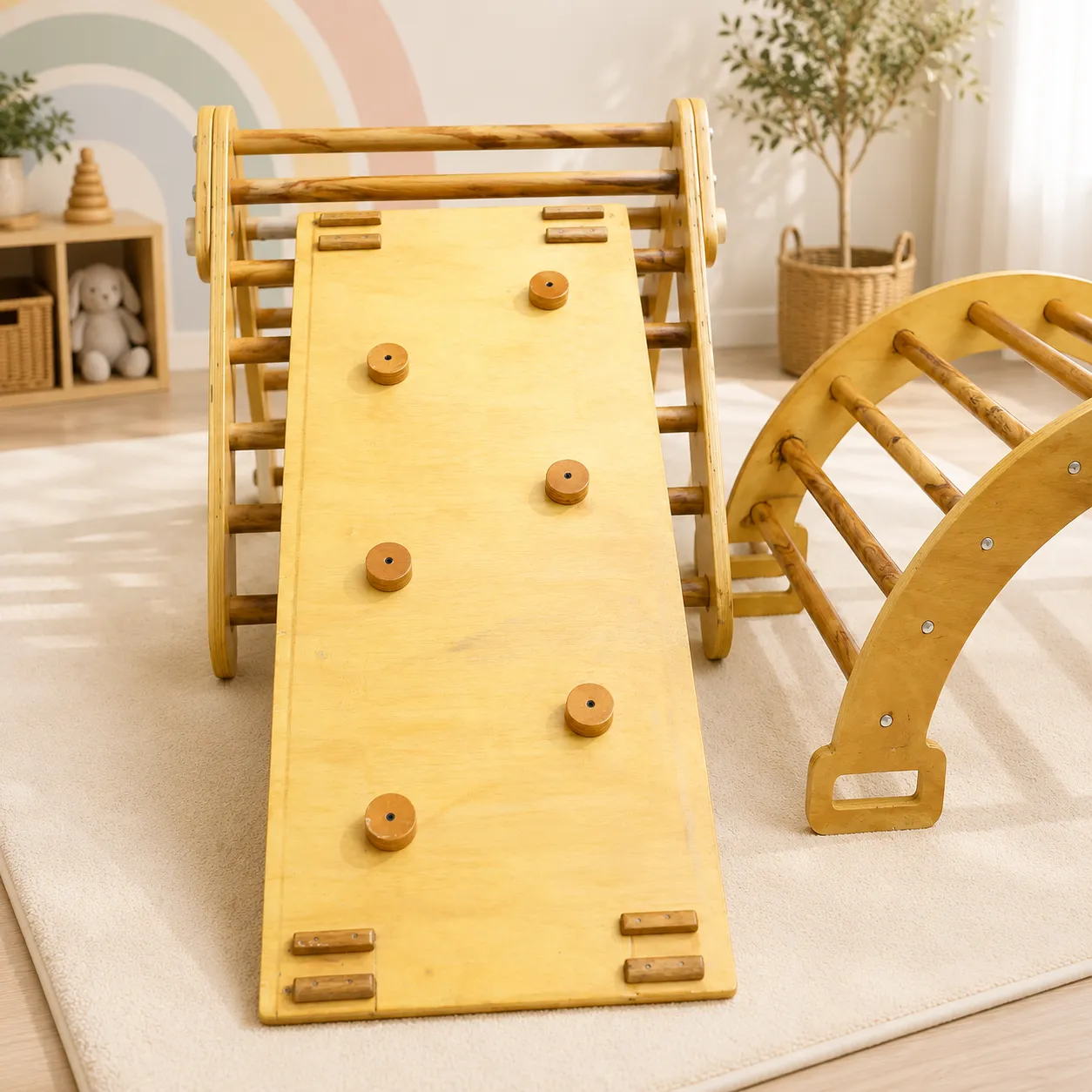 premium 3 in 1 wooden pikler triangle set premium 3 in 1 wooden pikler triangle set